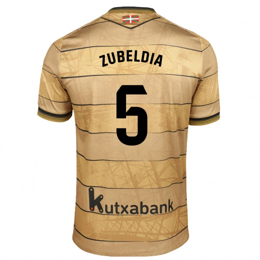 Danxen Mujer Camiseta Igor Zubeldia #5 Marrón 2ª Equipación 2024/25 La Camisa