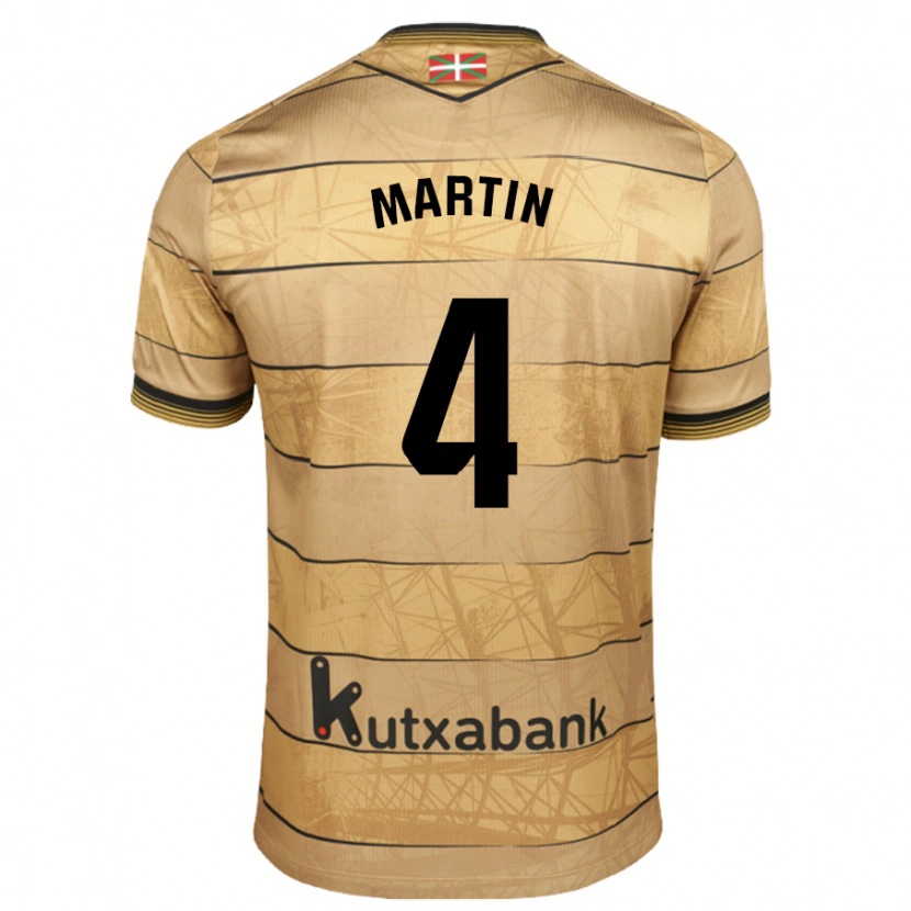 Danxen Mujer Camiseta Jon Martín #4 Marrón 2ª Equipación 2024/25 La Camisa