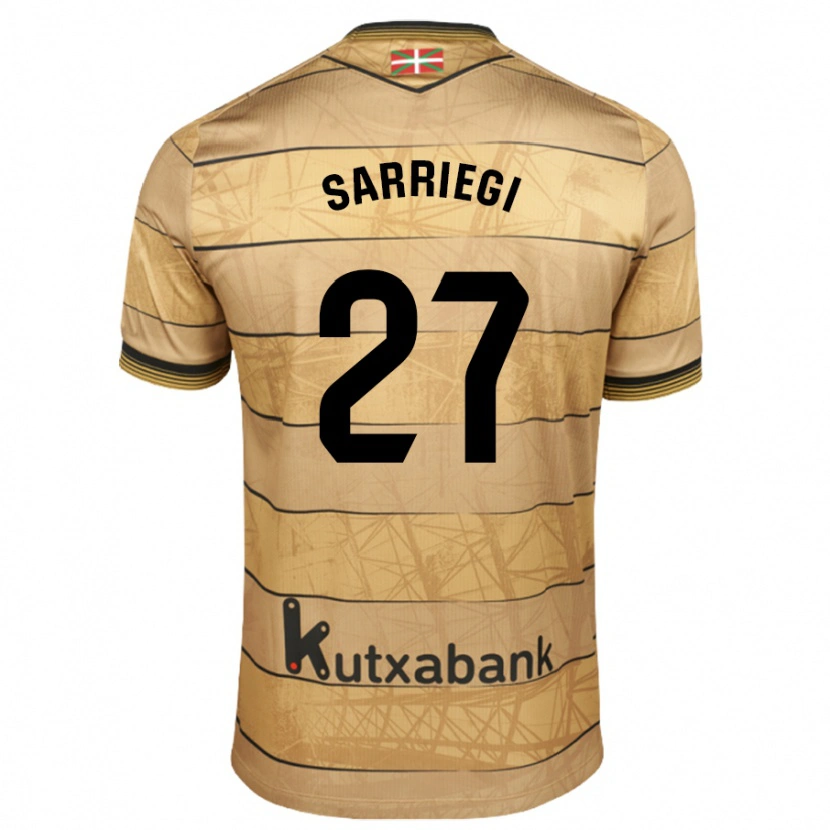 Danxen Mujer Camiseta Nora Sarriegi #27 Marrón 2ª Equipación 2024/25 La Camisa