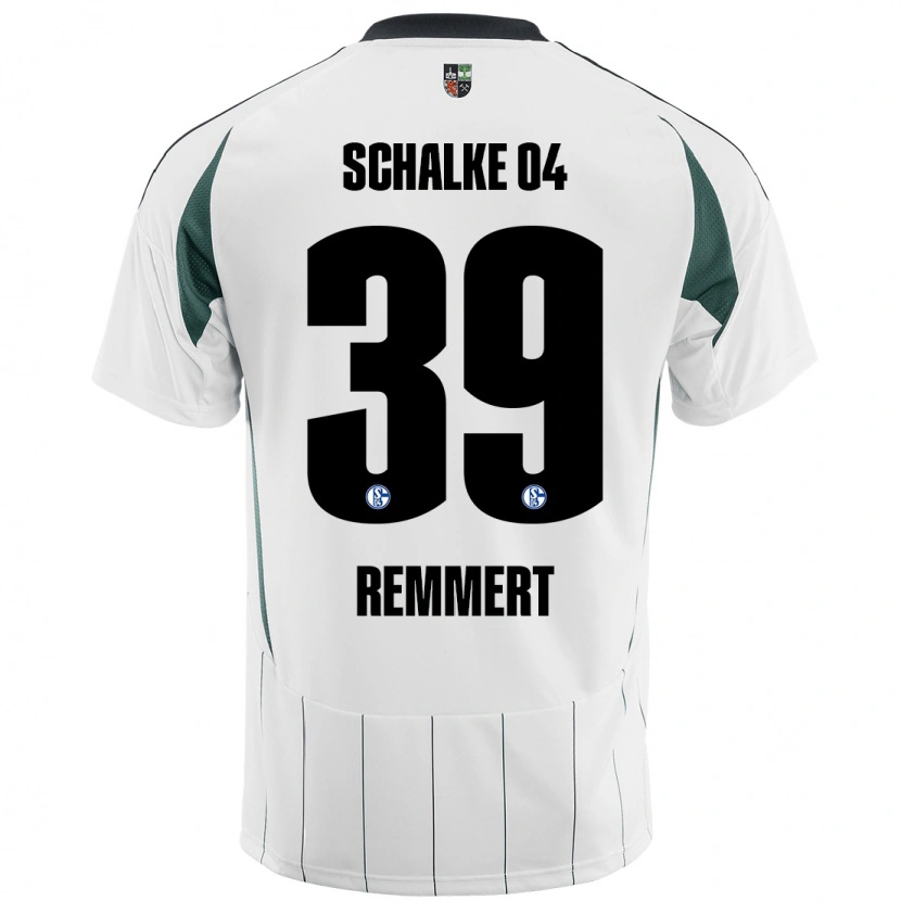 Danxen Mujer Camiseta Peter Remmert #39 Blanco Verde 2ª Equipación 2024/25 La Camisa