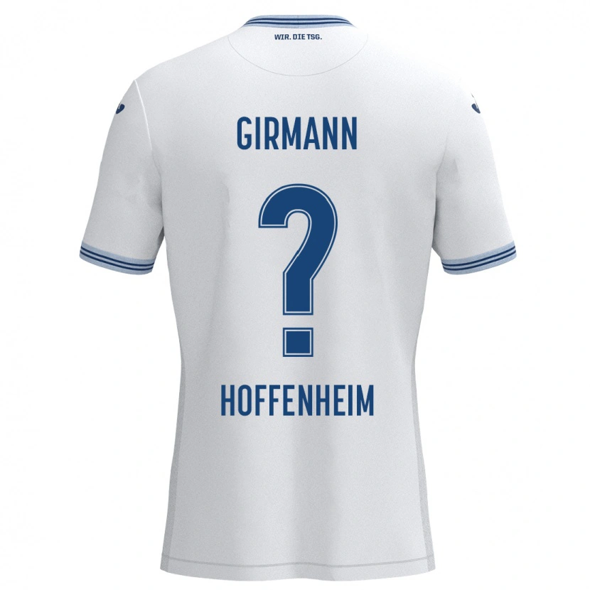 Danxen Mujer Camiseta David Girmann #0 Blanco Azul 2ª Equipación 2024/25 La Camisa