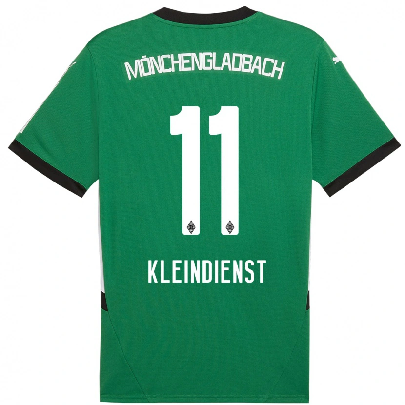 Danxen Mujer Camiseta Tim Kleindienst #11 Verde Blanco 2ª Equipación 2024/25 La Camisa