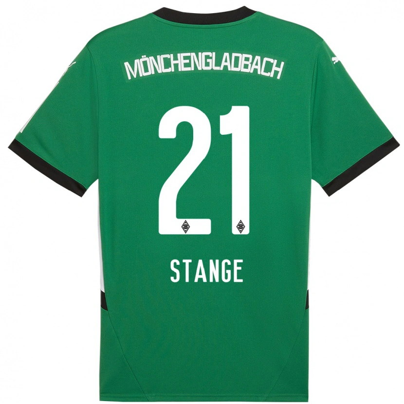 Danxen Mujer Camiseta Veit Stange #21 Verde Blanco 2ª Equipación 2024/25 La Camisa