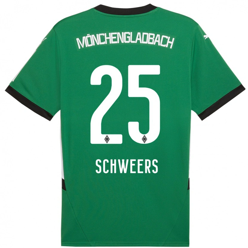 Danxen Mujer Camiseta Lion Schweers #25 Verde Blanco 2ª Equipación 2024/25 La Camisa