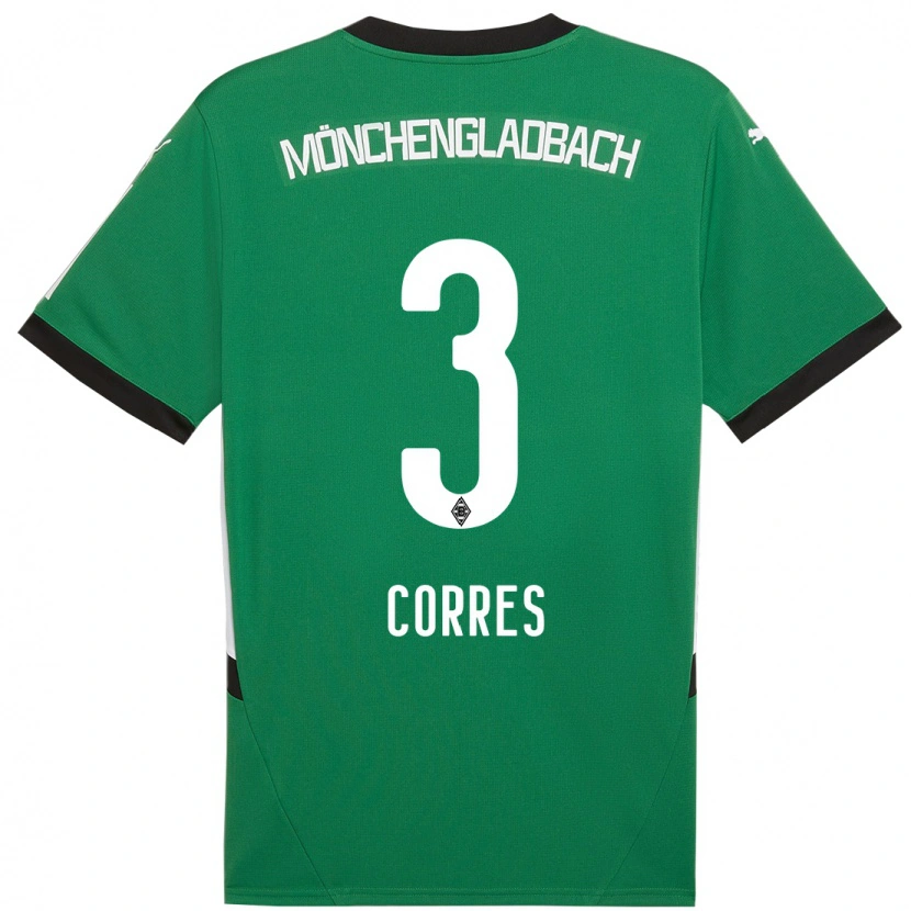 Danxen Mujer Camiseta Carolin Corres #3 Verde Blanco 2ª Equipación 2024/25 La Camisa