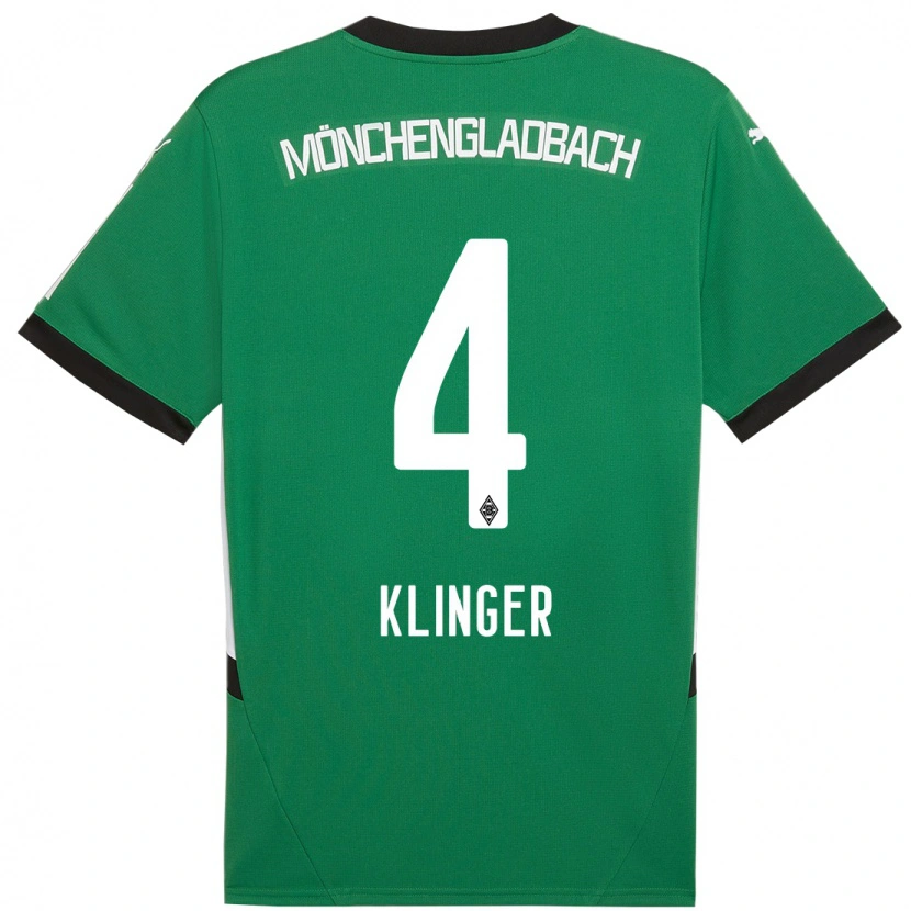 Danxen Mujer Camiseta Nina Klinger #4 Verde Blanco 2ª Equipación 2024/25 La Camisa