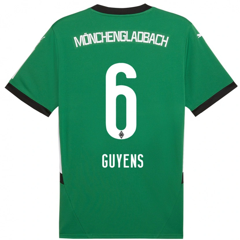 Danxen Mujer Camiseta Emily Guyens #6 Verde Blanco 2ª Equipación 2024/25 La Camisa