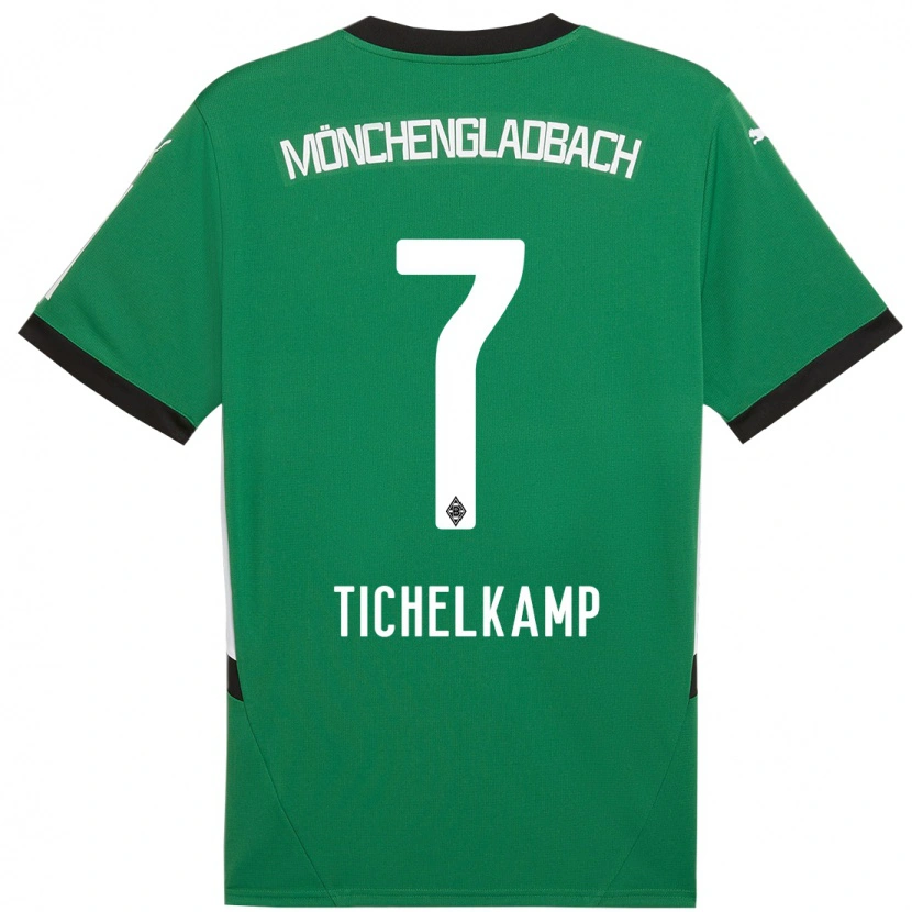 Danxen Mujer Camiseta Emily Tichelkamp #7 Verde Blanco 2ª Equipación 2024/25 La Camisa