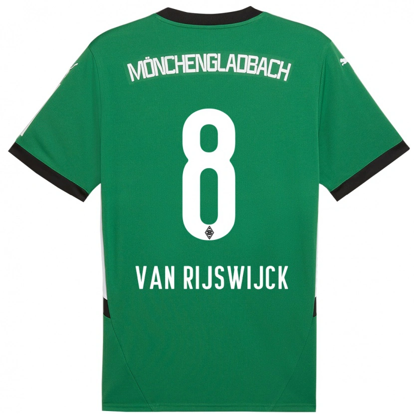 Danxen Mujer Camiseta Britt Van Rijswijck #8 Verde Blanco 2ª Equipación 2024/25 La Camisa