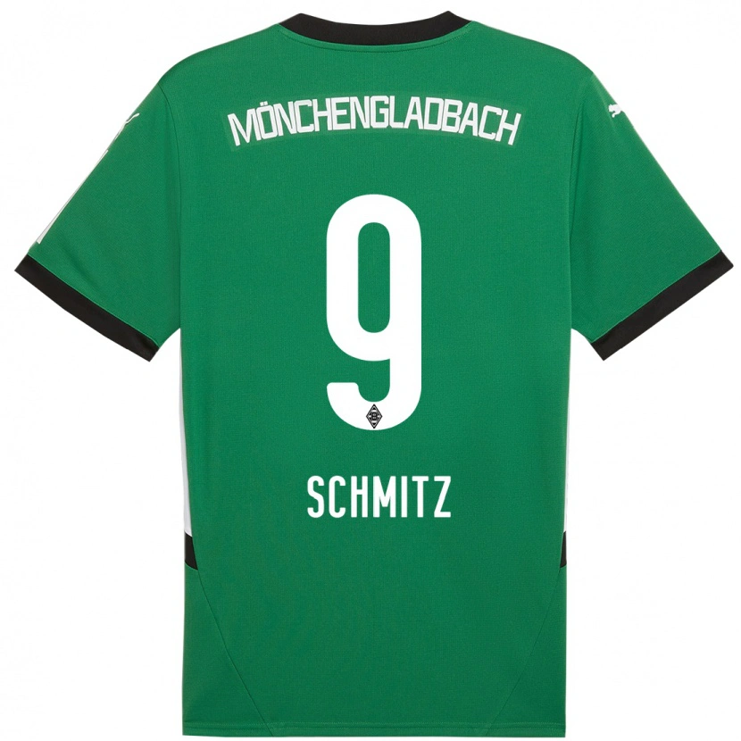 Danxen Mujer Camiseta Sarah Schmitz #9 Verde Blanco 2ª Equipación 2024/25 La Camisa