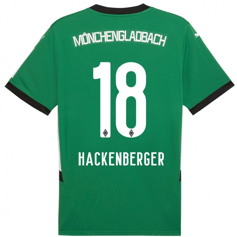 Danxen Mujer Camiseta Jessica Hackenberger #18 Verde Blanco 2ª Equipación 2024/25 La Camisa