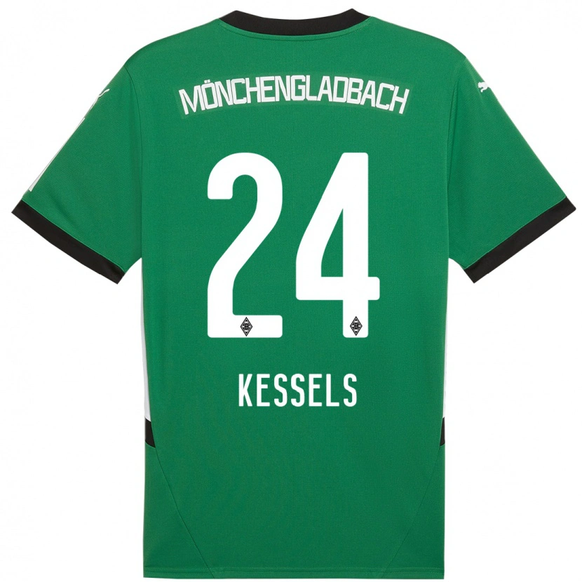 Danxen Mujer Camiseta Imke Kessels #24 Verde Blanco 2ª Equipación 2024/25 La Camisa