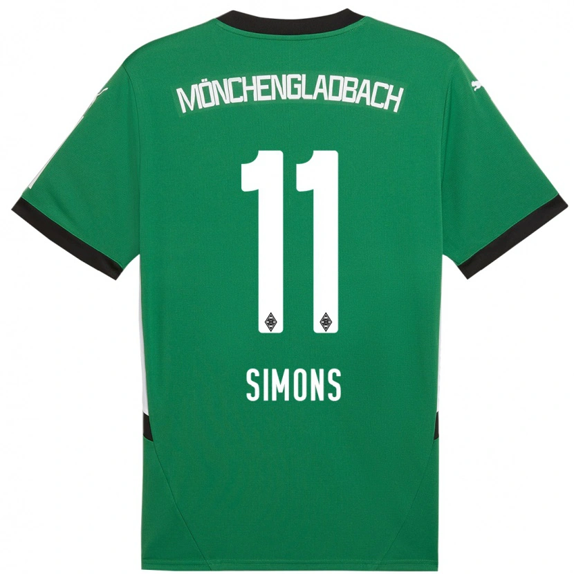 Danxen Mujer Camiseta Kelly Simons #11 Verde Blanco 2ª Equipación 2024/25 La Camisa