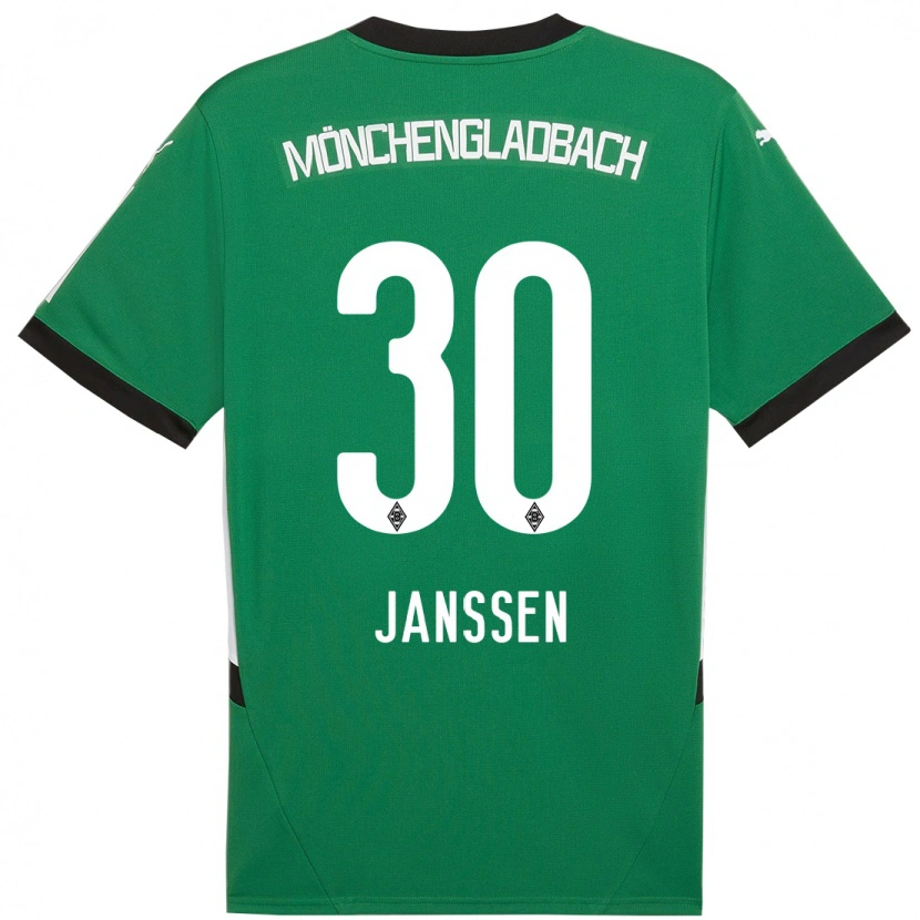 Danxen Mujer Camiseta Annalena Janssen #30 Verde Blanco 2ª Equipación 2024/25 La Camisa