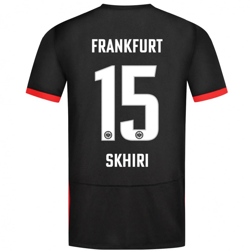 Danxen Mujer Camiseta Ellyes Skhiri #15 Negro 2ª Equipación 2024/25 La Camisa