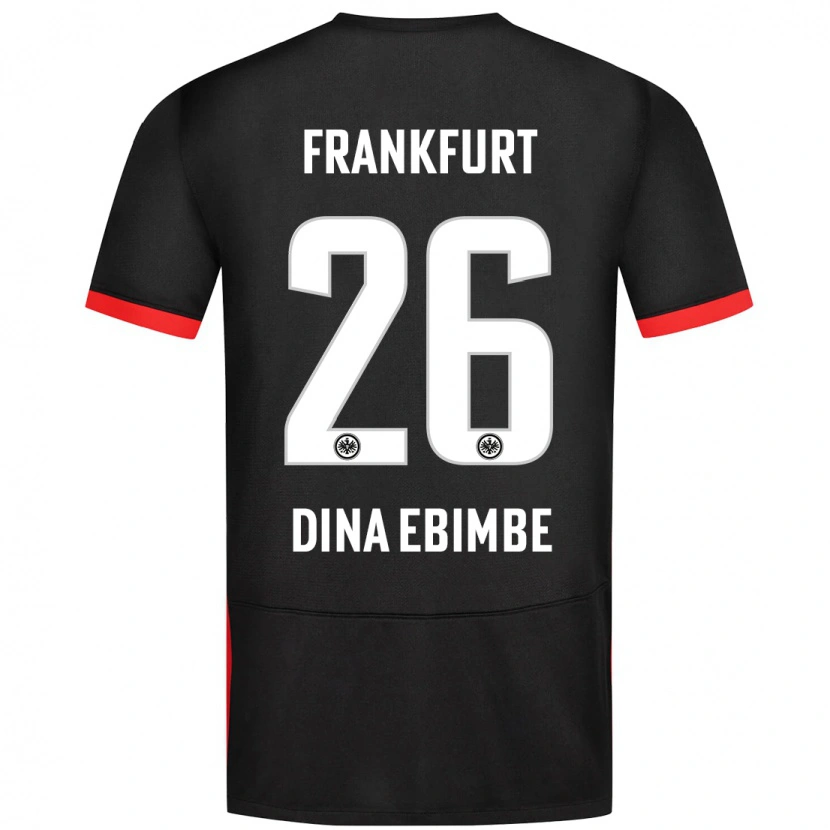 Danxen Mujer Camiseta Junior Dina Ebimbe #26 Negro 2ª Equipación 2024/25 La Camisa