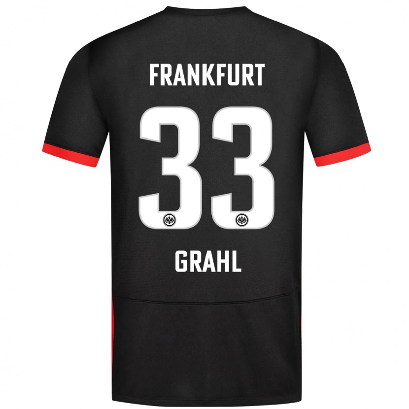 Danxen Mujer Camiseta Jens Grahl #33 Negro 2ª Equipación 2024/25 La Camisa