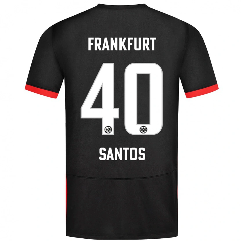 Danxen Mujer Camiseta Kauã Santos #40 Negro 2ª Equipación 2024/25 La Camisa