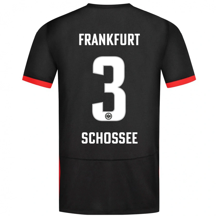 Danxen Mujer Camiseta Maurice Schossee #3 Negro 2ª Equipación 2024/25 La Camisa