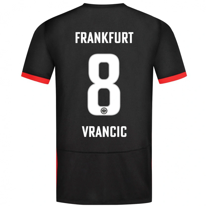 Danxen Mujer Camiseta Mario Vrancic #8 Negro 2ª Equipación 2024/25 La Camisa