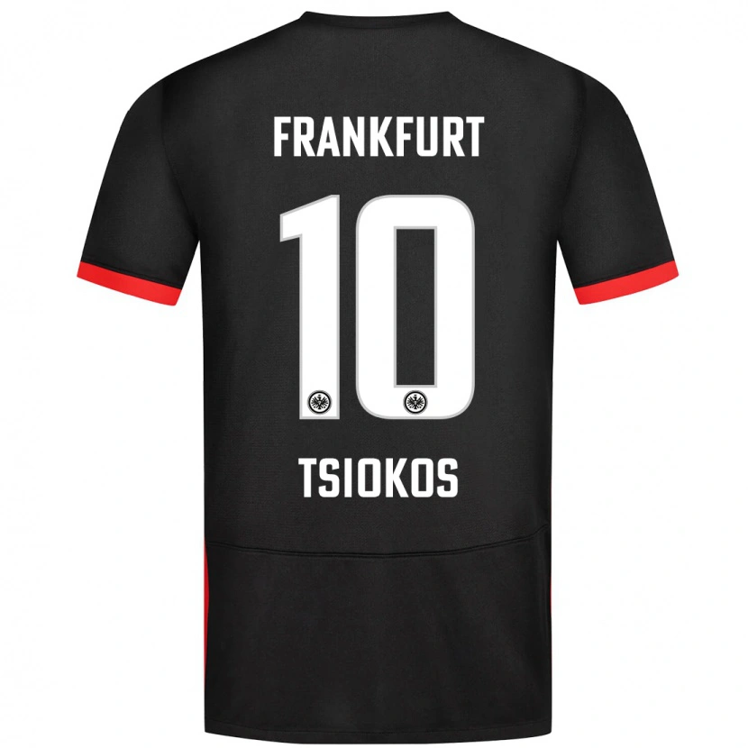 Danxen Mujer Camiseta Leonidas Ilias Tsiokos #10 Negro 2ª Equipación 2024/25 La Camisa