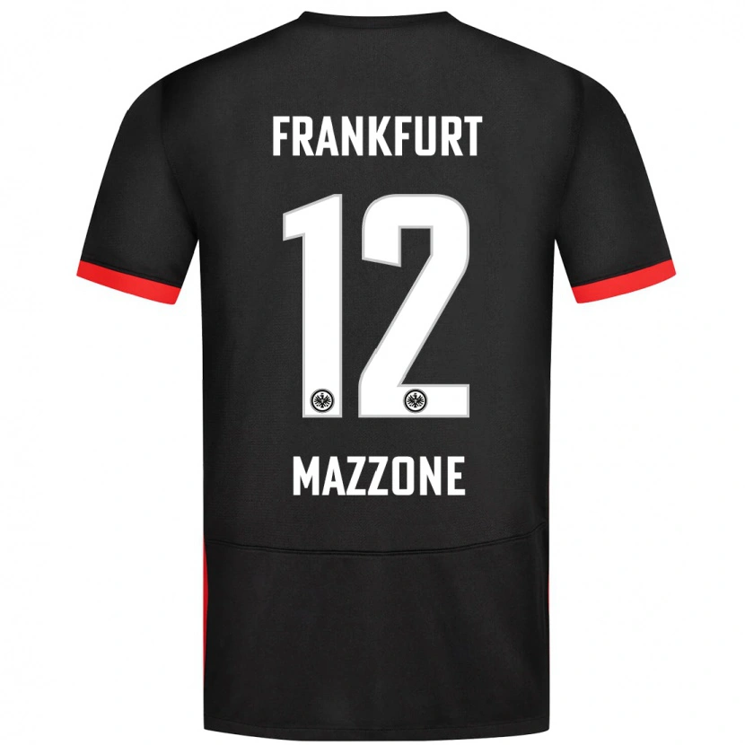 Danxen Mujer Camiseta Matteo Mazzone #12 Negro 2ª Equipación 2024/25 La Camisa