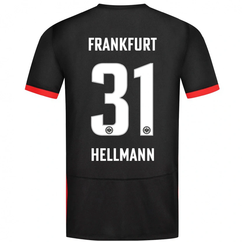 Danxen Mujer Camiseta Melvin Hellmann #31 Negro 2ª Equipación 2024/25 La Camisa