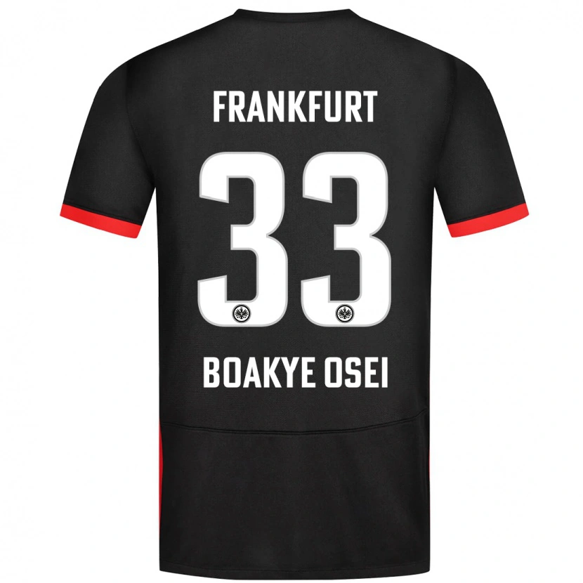 Danxen Mujer Camiseta Derek Boakye-Osei #33 Negro 2ª Equipación 2024/25 La Camisa