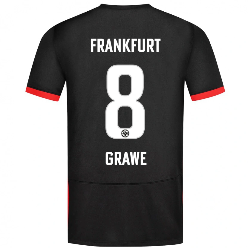 Danxen Mujer Camiseta Lisanne Gräwe #8 Negro 2ª Equipación 2024/25 La Camisa