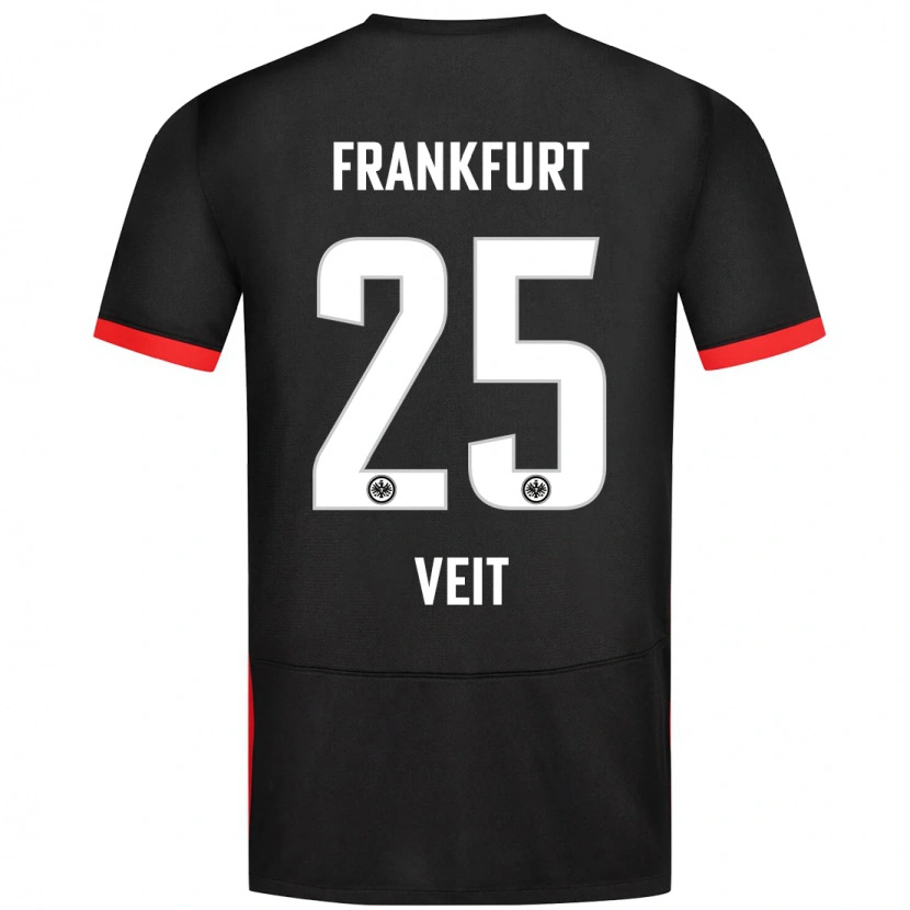 Danxen Mujer Camiseta Jella Veit #25 Negro 2ª Equipación 2024/25 La Camisa