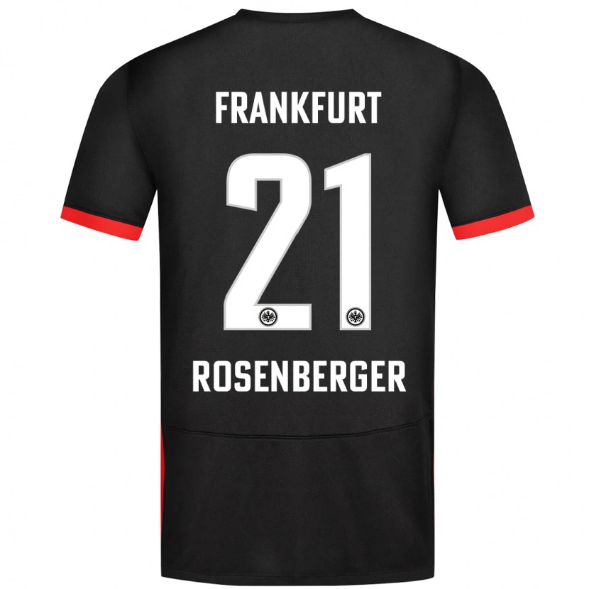 Danxen Mujer Camiseta Robin Rosenberger #21 Negro 2ª Equipación 2024/25 La Camisa