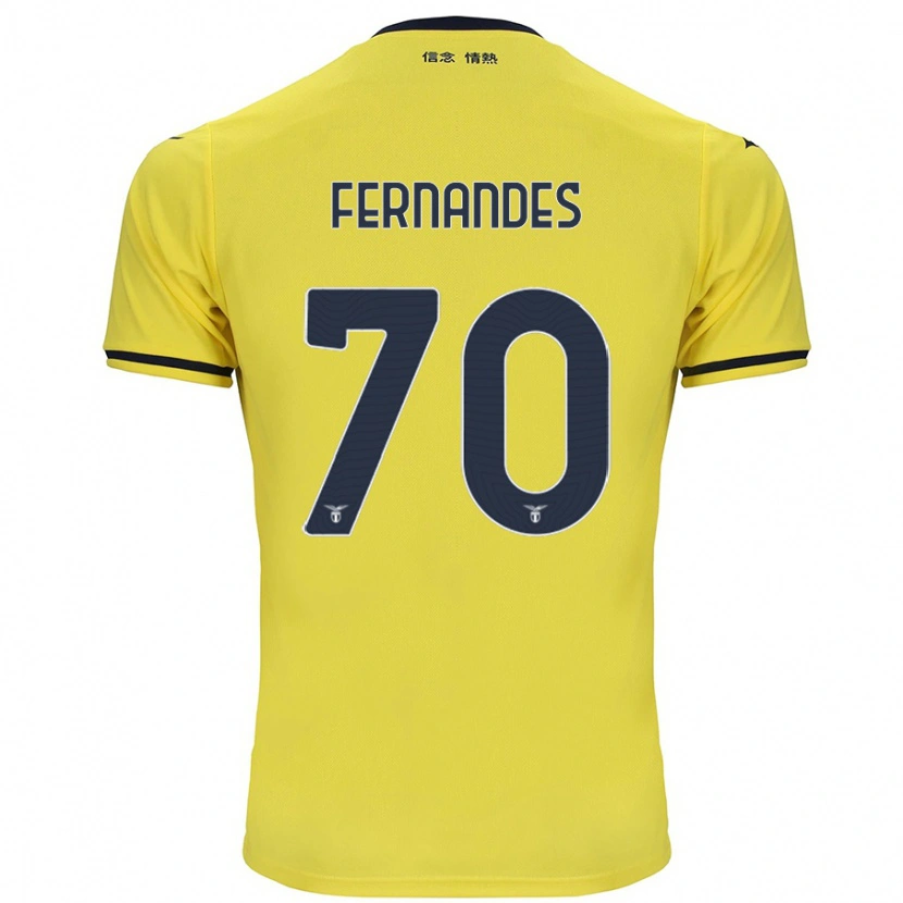 Danxen Mujer Camiseta Saná Fernandes #70 Amarillo 2ª Equipación 2024/25 La Camisa