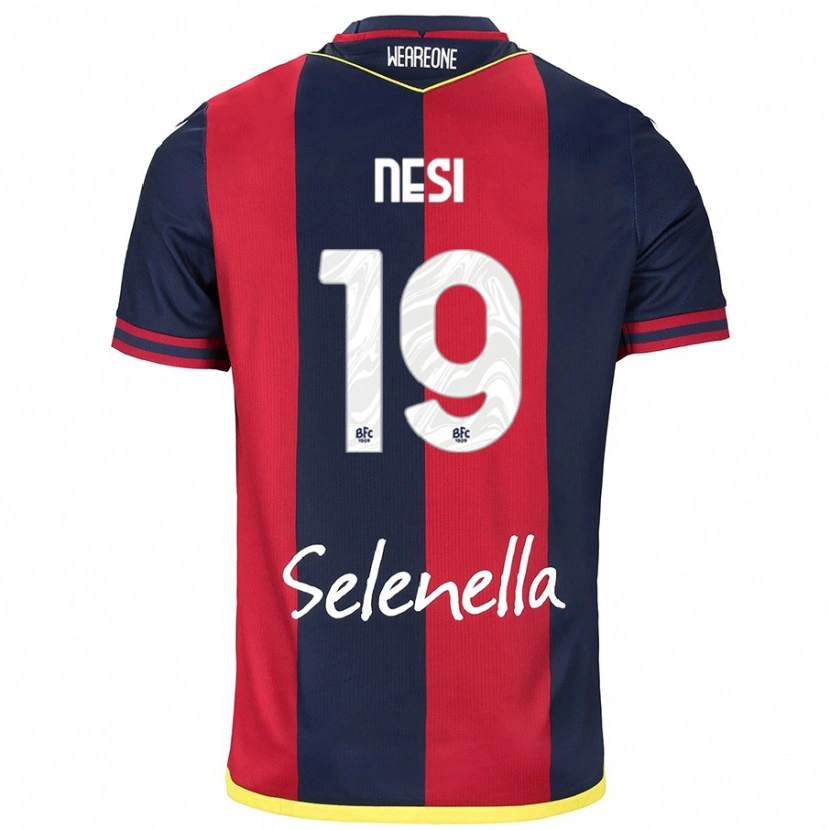 Danxen Niño Camiseta Luca Nesi #19 Rojo Azul Real 1ª Equipación 2024/25 La Camisa