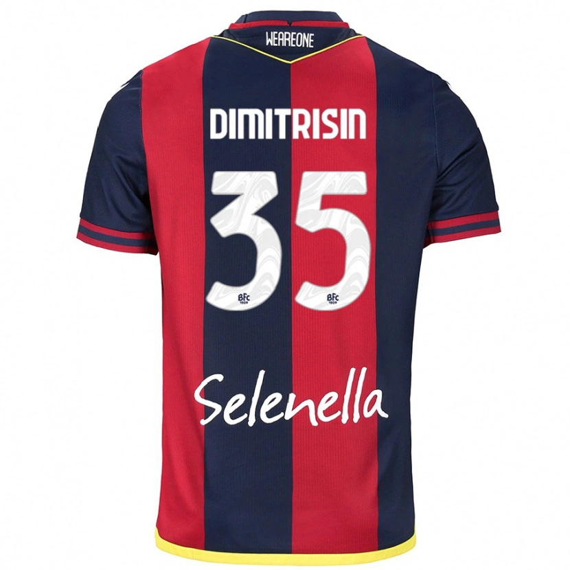 Danxen Niño Camiseta Danila Dimitrișin #35 Rojo Azul Real 1ª Equipación 2024/25 La Camisa