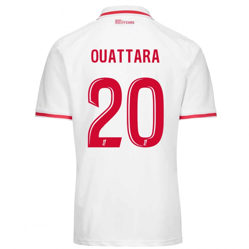 Danxen Niño Camiseta Kassoum Ouattara #20 Blanco Rojo 1ª Equipación 2024/25 La Camisa