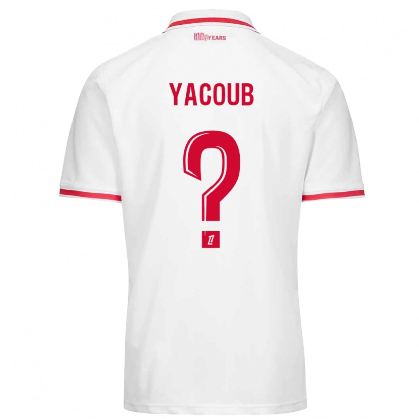 Danxen Niño Camiseta Béchir Yacoub #0 Blanco Rojo 1ª Equipación 2024/25 La Camisa