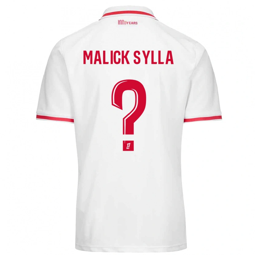 Danxen Niño Camiseta Malick Sylla #0 Blanco Rojo 1ª Equipación 2024/25 La Camisa