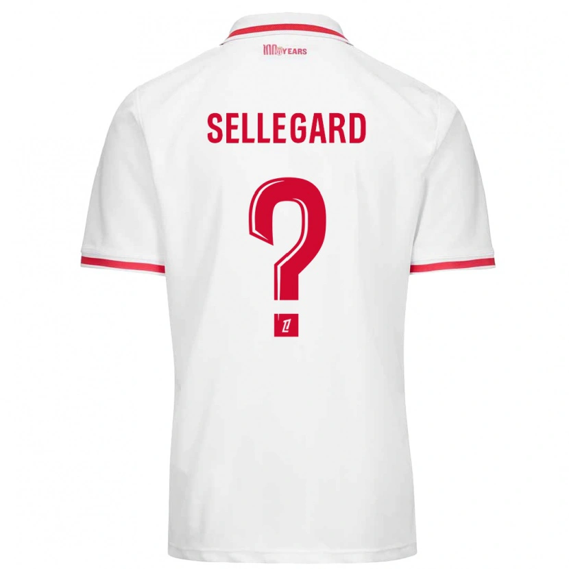 Danxen Niño Camiseta Alexander Sellegard #0 Blanco Rojo 1ª Equipación 2024/25 La Camisa