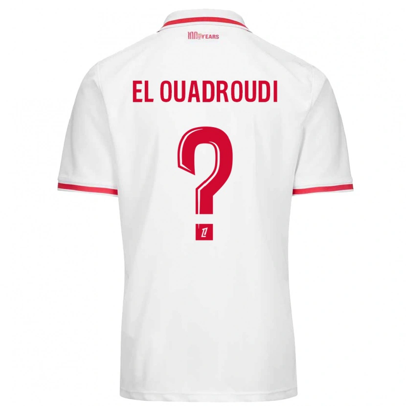 Danxen Niño Camiseta Imrane El Ouadroudi #0 Blanco Rojo 1ª Equipación 2024/25 La Camisa