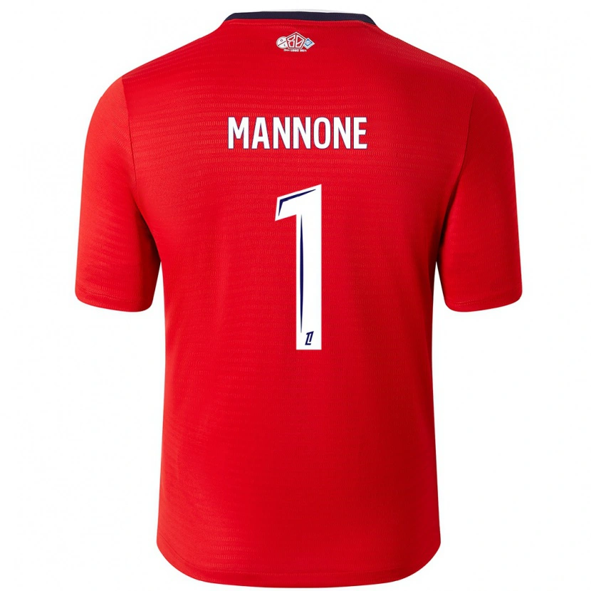 Danxen Niño Camiseta Vito Mannone #1 Rojo Blanco 1ª Equipación 2024/25 La Camisa