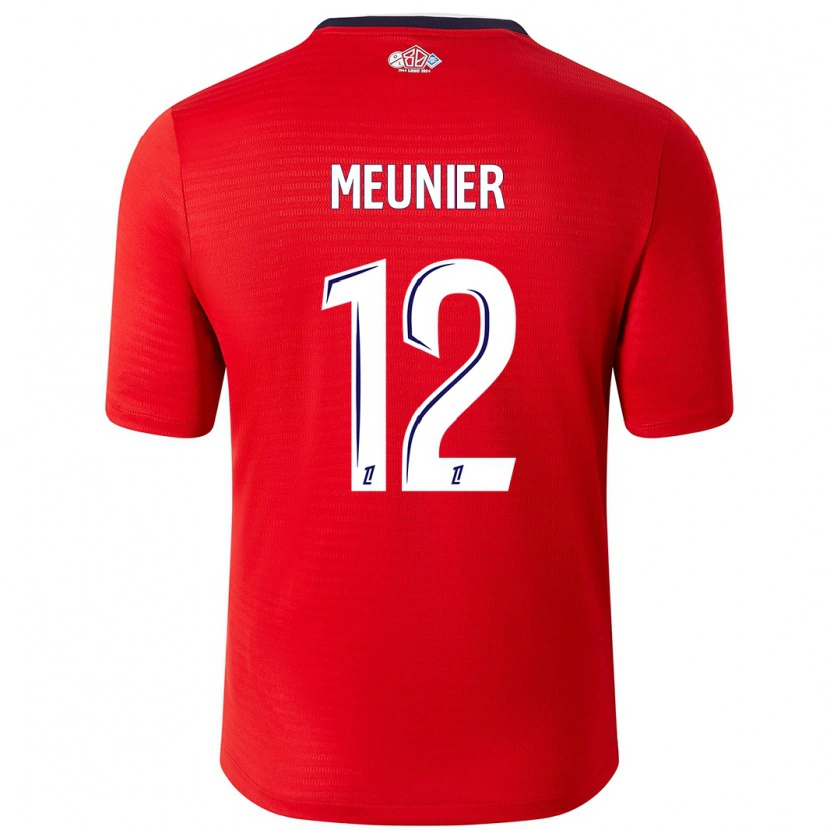 Danxen Niño Camiseta Thomas Meunier #12 Rojo Blanco 1ª Equipación 2024/25 La Camisa