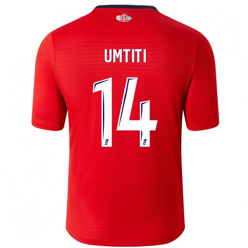 Danxen Niño Camiseta Samuel Umtiti #14 Rojo Blanco 1ª Equipación 2024/25 La Camisa