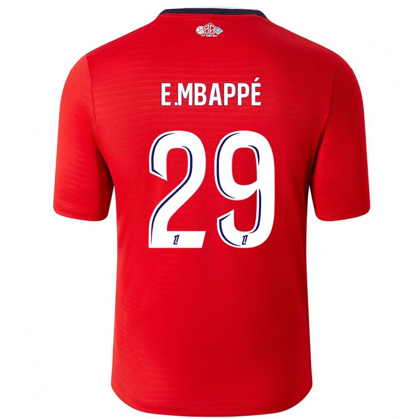 Danxen Niño Camiseta Ethan Mbappé #29 Rojo Blanco 1ª Equipación 2024/25 La Camisa