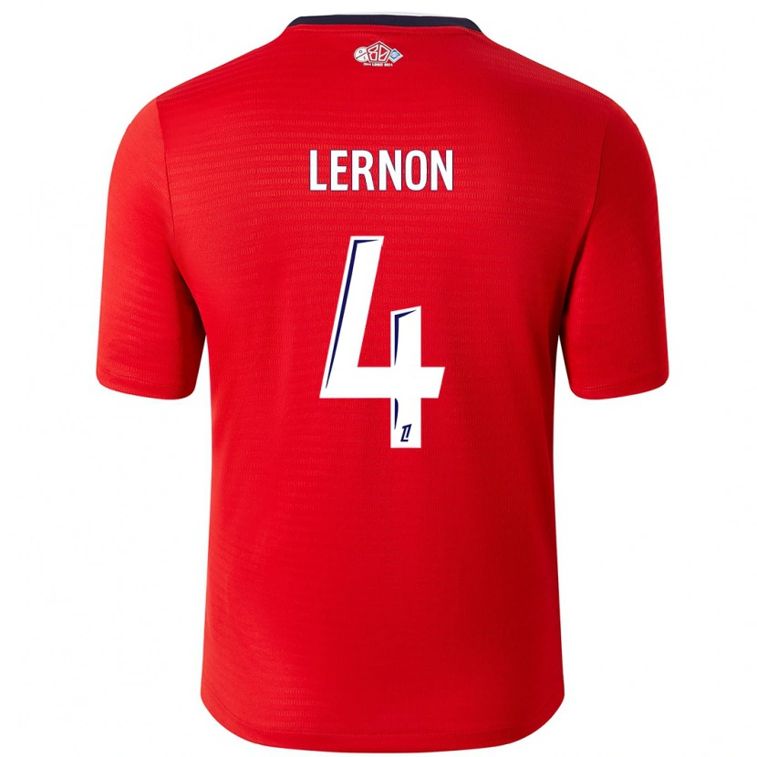 Danxen Niño Camiseta Jessica Lernon #4 Rojo Blanco 1ª Equipación 2024/25 La Camisa