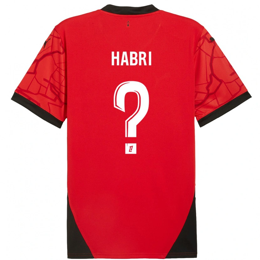 Danxen Niño Camiseta Issa Habri #0 Rojo Negro 1ª Equipación 2024/25 La Camisa