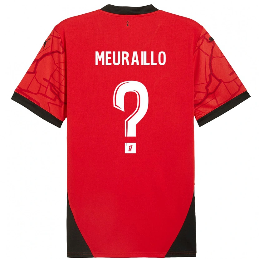 Danxen Niño Camiseta Thâo Mouapa Mwa Meuraillo #0 Rojo Negro 1ª Equipación 2024/25 La Camisa