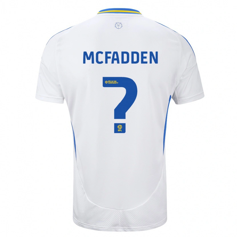 Danxen Niño Camiseta Max Mcfadden #0 Blanco Azul 1ª Equipación 2024/25 La Camisa