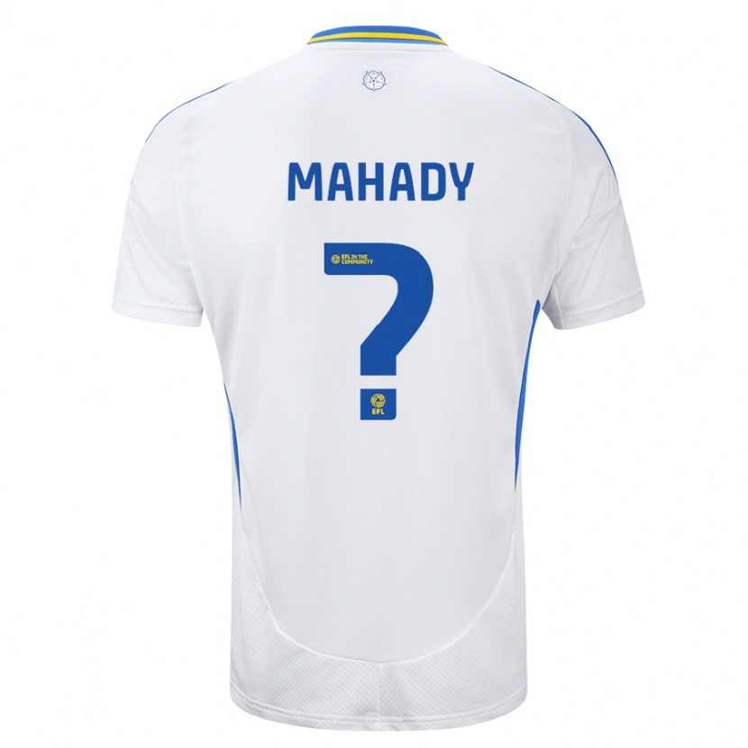 Danxen Niño Camiseta Rory Mahady #0 Blanco Azul 1ª Equipación 2024/25 La Camisa