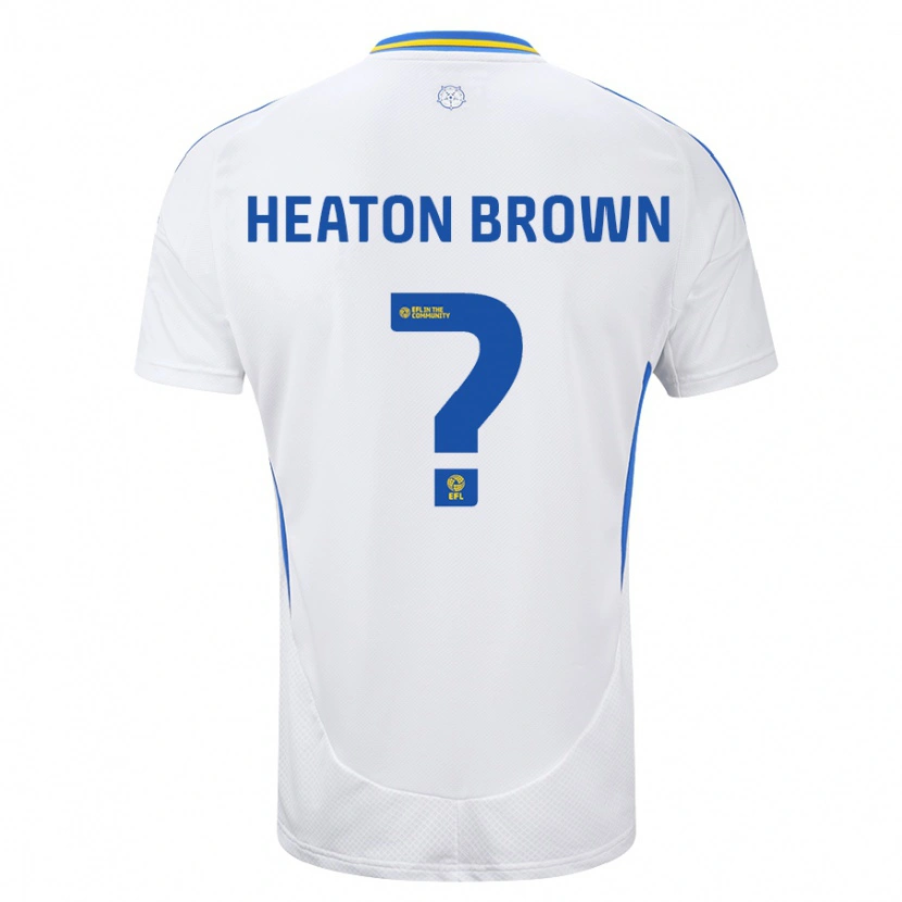 Danxen Niño Camiseta Heaton Brown #0 Blanco Azul 1ª Equipación 2024/25 La Camisa