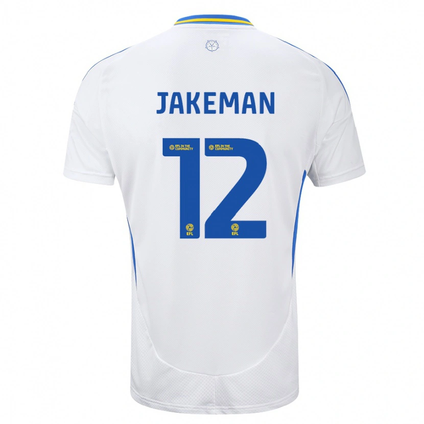 Danxen Niño Camiseta Harriet Jakeman #12 Blanco Azul 1ª Equipación 2024/25 La Camisa